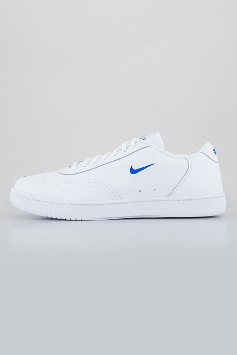 Nike, Court bőr és műbőr sneaker, Fehér, Királykék, 8.5