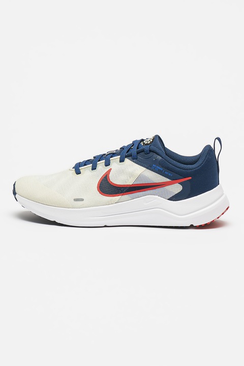 Nike, Pantofi cu logo pentru alergare Downshifter 12, Verde pal/Bleumarin