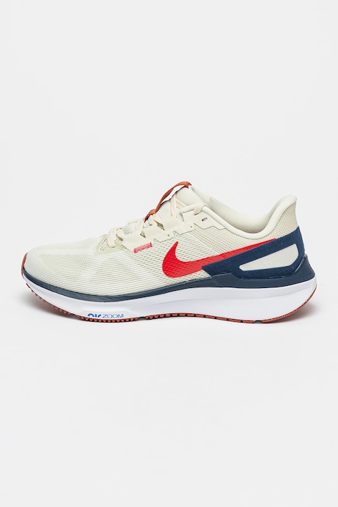 Nike, Pantofi pentru alergare Air Zoom Structure 25, Rosu inchis/Verde pal