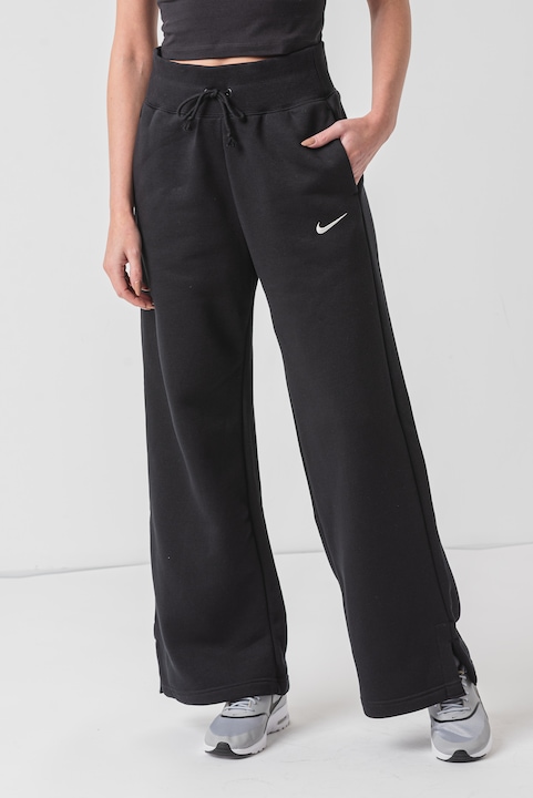 Nike, Спортен панталон Sportswear с широк крачол, Черен