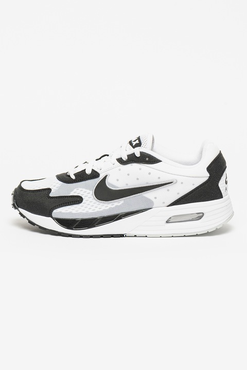 Nike, Air Max Solo sneaker hálós anyagbetétekkel, Fehér/Fekete