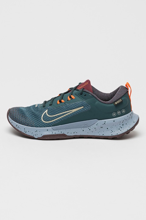 Nike, Pantofi impermeabili cu tehnologie GORE-TEX pentru alergare pe teren accidentat Juniper Trail 2, Albastru/Verde persan