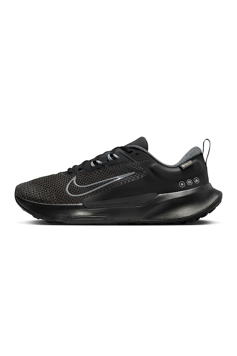 Nike, Непромокаеми обувки Juniper Trail 2 с GORE-TEX за трейл, Пепеляво сиво/Черен