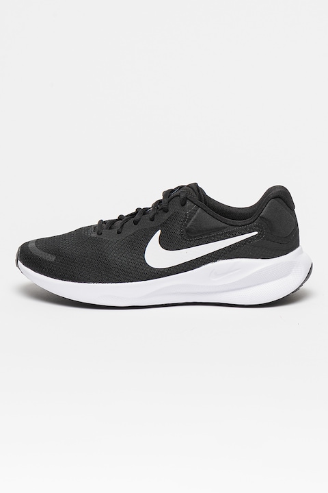 Nike, Обувки Revolution 7 за бягане, Бял/Черен