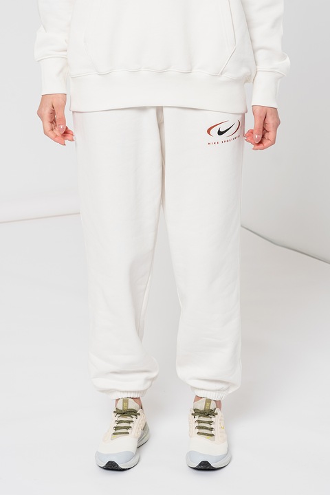 Nike, Спортен панталон с връзка, Бял
