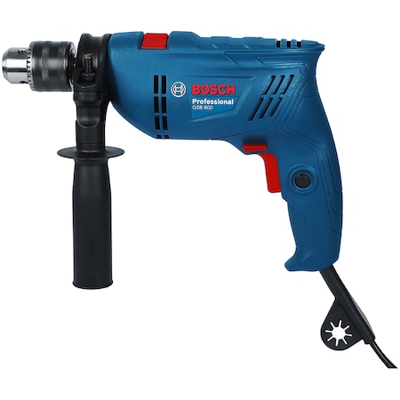 Masina de gaurit si insurubat (bormasina) cu percutie Bosch Professional GSB 600, 600 W, 3000 RPM, 48.000 percutii/min,