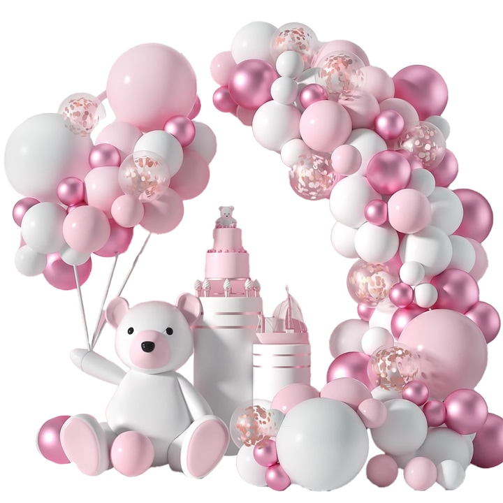Комплект от 107 балона, Марго, розово