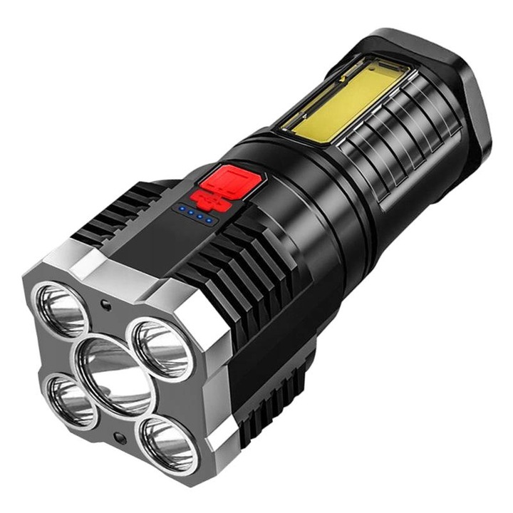 LED фенер, DexXer, пластмаса, 2500 lm, USB зареждане