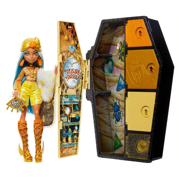 Papusa Monster High, Mattel, Cleo de Nile, Plastic, Multicolor
