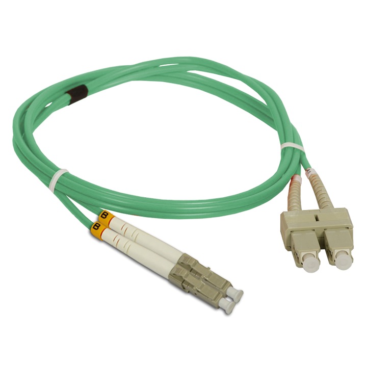 Cabluri patch cord multimodale Alantec OM3 50/125, 5.0m, turcoaz