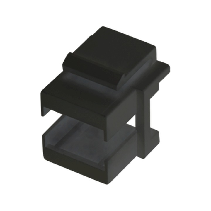 Адаптер за монтаж на Keystone, Alantec, пластмаса, черен