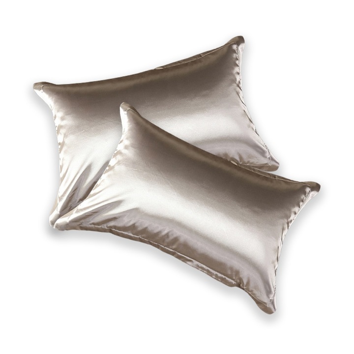 Set 2 fete de perna, Satin, 48x74 cm, Bej