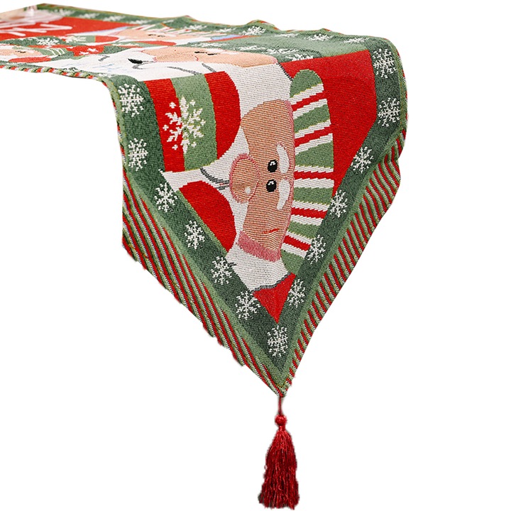 Karácsonyi terítő, textil, tarka, 180x35cm