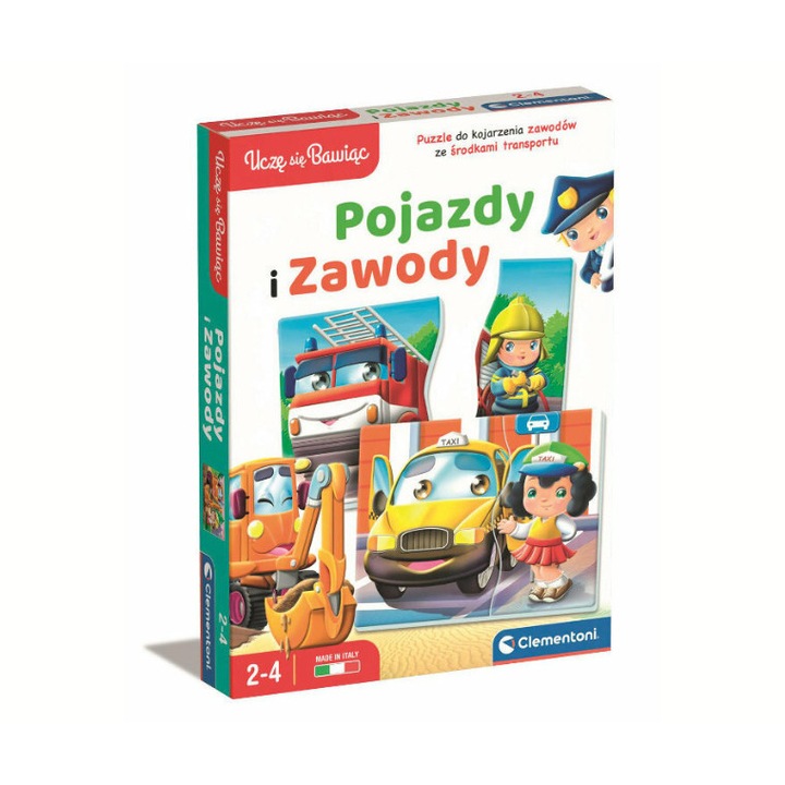 Joc educational pentru copii, Clemenoni, Vehicule, 2-4 ani
