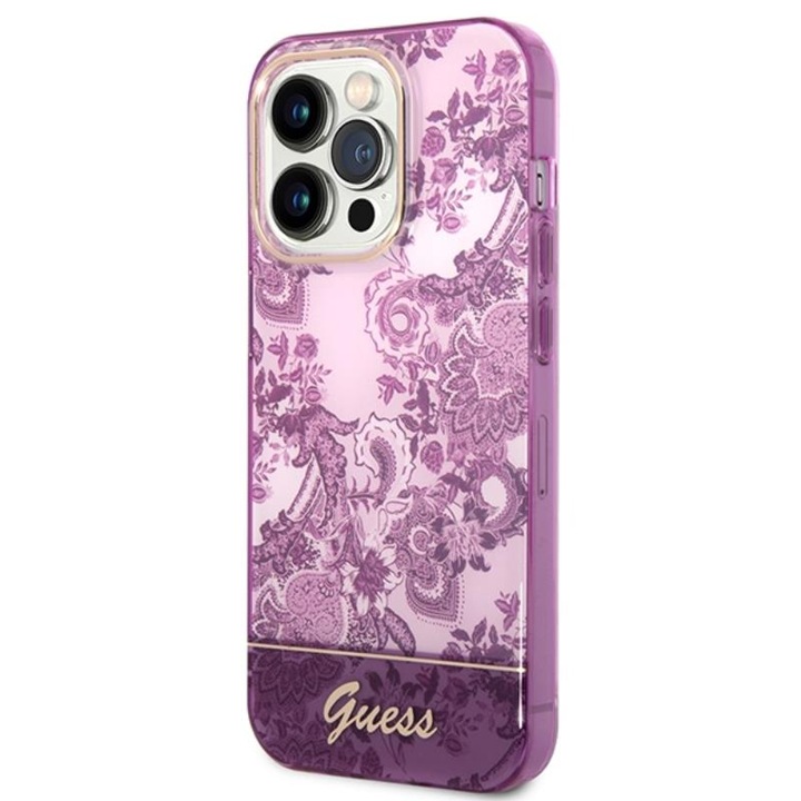 Husa iPhone 14 Pro Max, Guess, TPU, Fucsia