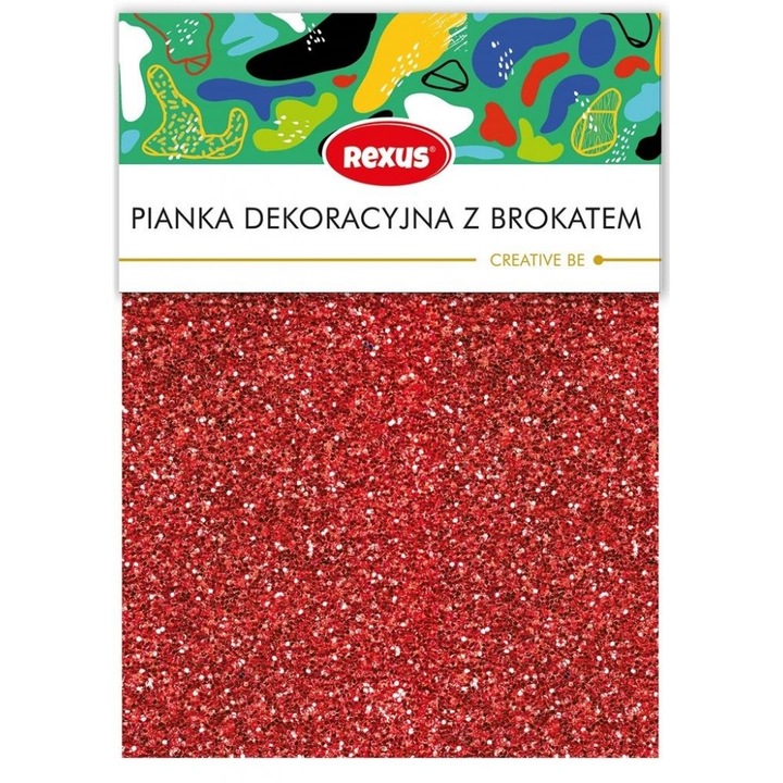 Gumis papír csillámmal, Rexus, Piros