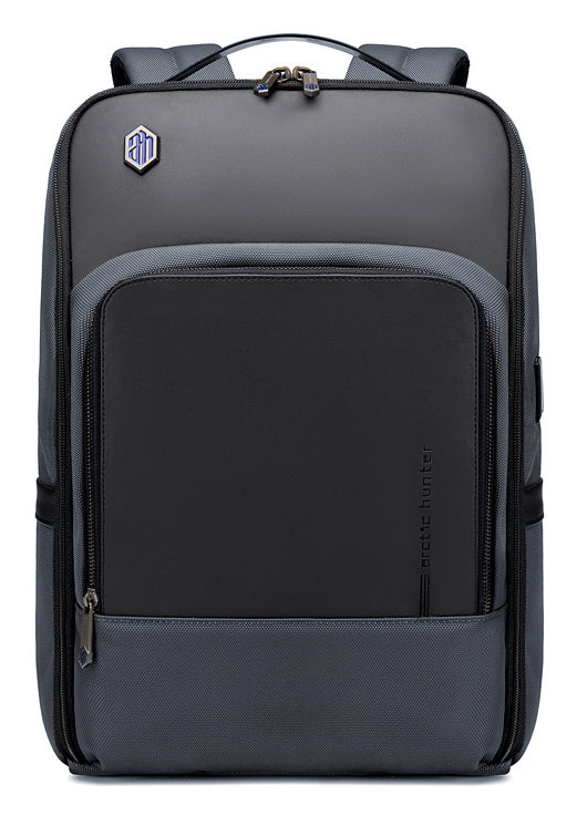 Rucsac laptop, Arctic Hunter, poliester, Gri/Negru