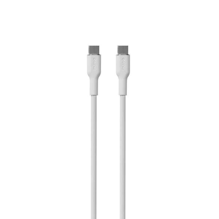 Cablu de date, Puro, USB-C, 1.5 m, Alb