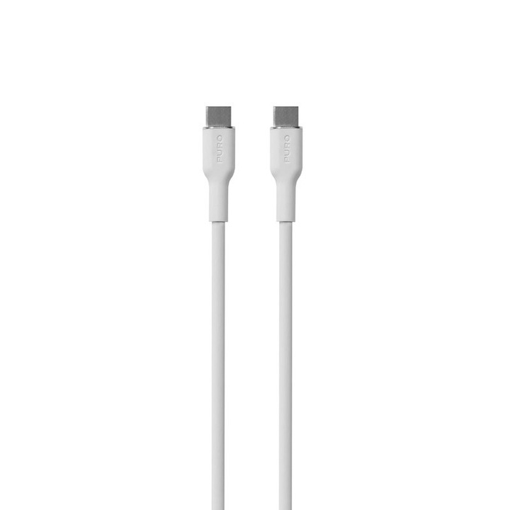 Adatkábel, Puro, USB-C, 1,5 m, Fehér