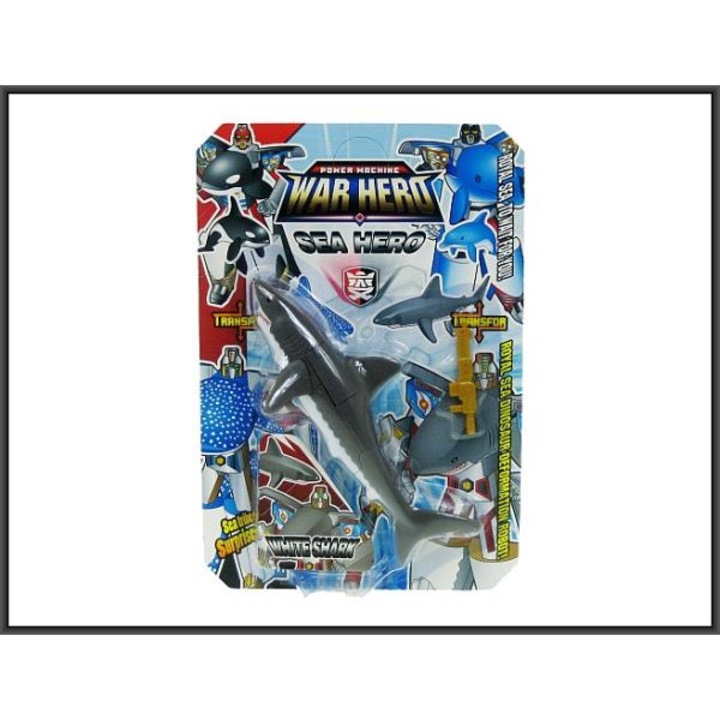 Фигурка на робот Бяла Акула, 18x5x27 см, Многоцветна