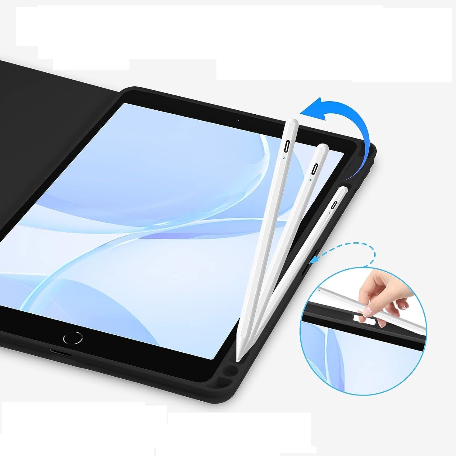 Husa premium office Sigloo, tip mapa, pentru tableta Huawei MatePad Pro11 (2024/2022), carcasa interna din silicon cu suport Smart Pen, Black