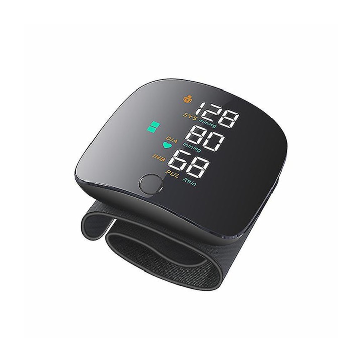 Fengle FL-306 csuklós vérnyomásmérő, LED kijelző nagy betűtípussal, önmérés, szabálytalan pulzus érzékelés, klinikailag validált termék, mandzsetta 22 és 32 cm között, 90 memóriával, Fekete