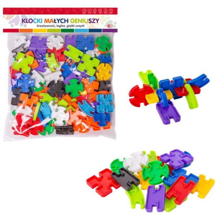Építőkészlet gyerekeknek, Askato, 92 db, Multicolor, 3 év+