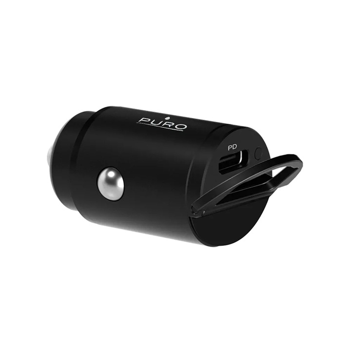 Incarcator rapid de telefon, Puro,USB-C, 20 W, Negru