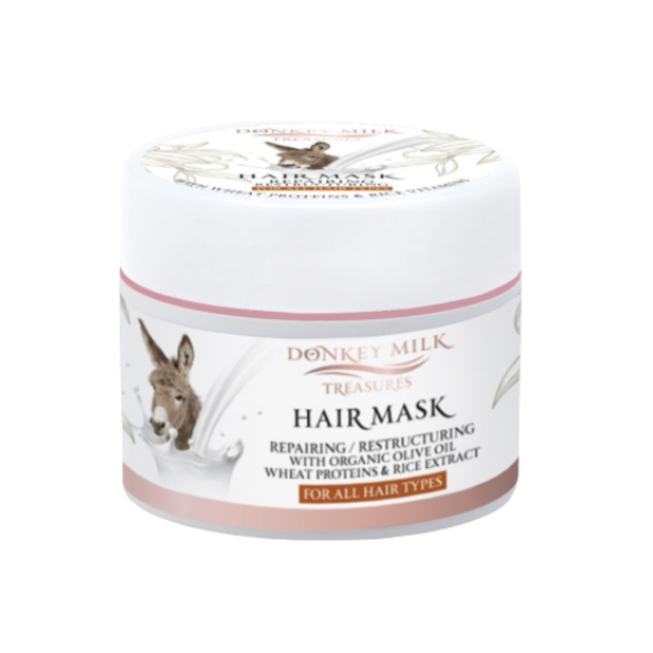 Masca reparatoare cu extract de grau si lapte de magarita 200ml