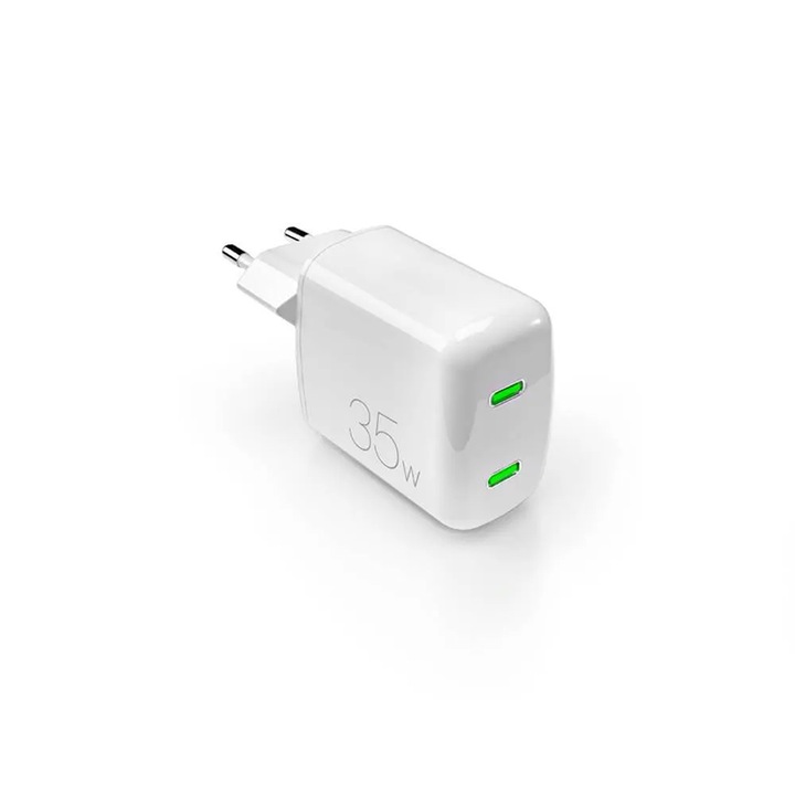 Incarcator telefon, PURO, USB-C, 35W, Alb