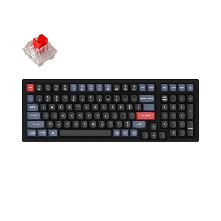 Клавиатура Геймърска Механична клавиатура Keychron K4 Pro HS Full-Size K Pro Red Switch White LED K4P-G1