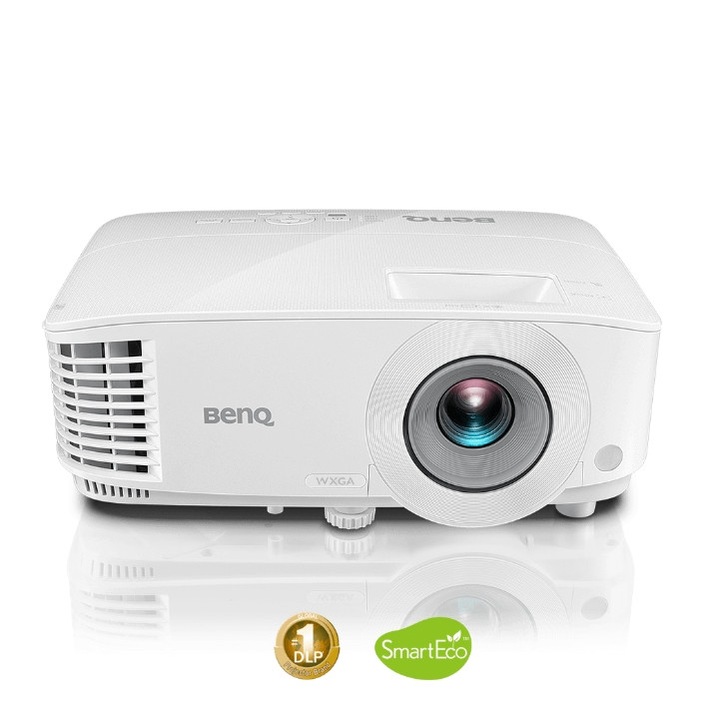 Видеопроектор BenQ MW550, DLP, WXGA (1280x800), Business Projector, 20 000:1, 3600 ANSI Lumens, Zoom 1.1x, Vertical Keystone, Lampsave 15000 hours, VGA, HDMI x2, RCA, Audio in, Audio out, S-Video, VGA out, Speaker 2W, 3D Ready, 2.3 kg 9H.JHT77.1HE