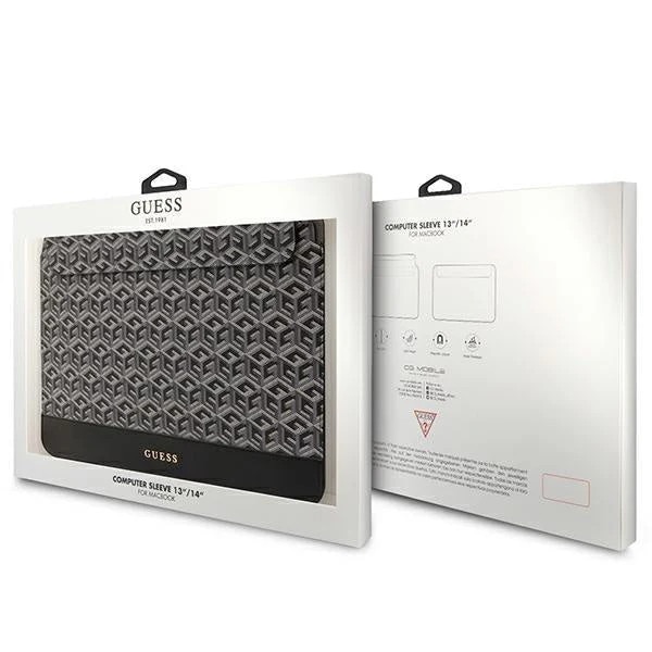Husa Guess GCube Stripes compatibila cu laptop 14 inch Black