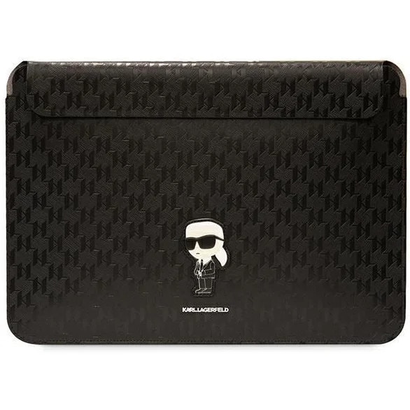 Husa Karl Lagerfeld Saffiano Monogram Ikonik compatibila cu laptop 14 inch Black
