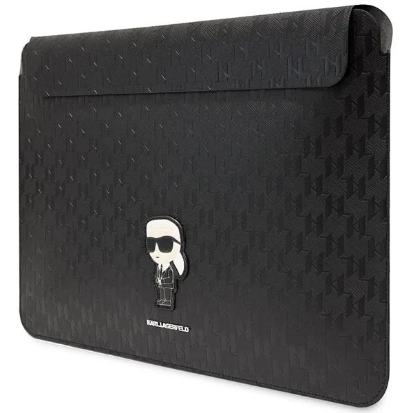 Husa Karl Lagerfeld Saffiano Monogram Ikonik compatibila cu laptop 14 inch Black