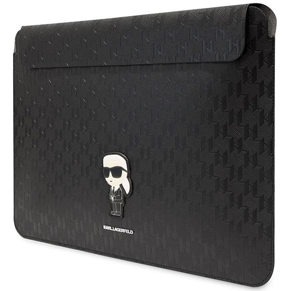 Husa Karl Lagerfeld Saffiano Monogram Ikonik compatibila cu laptop 14 inch Black