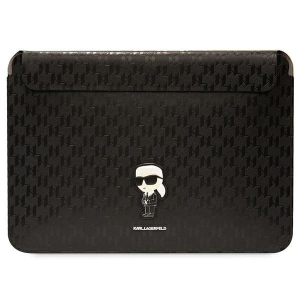Husa Karl Lagerfeld Saffiano Monogram Ikonik compatibila cu laptop 14 inch Black