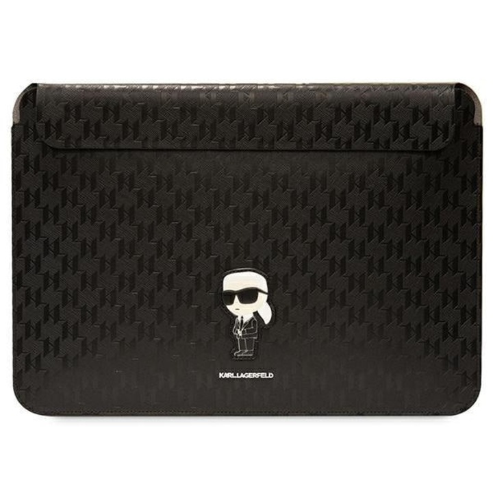 Husa Karl Lagerfeld Saffiano Monogram Ikonik compatibila cu laptop 14 inch Black