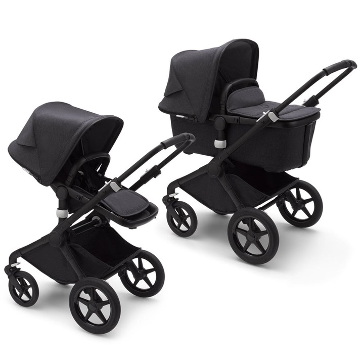 Детска количка 2 в 1 Bugaboo Fox 2 Mineral Black/Washed Black