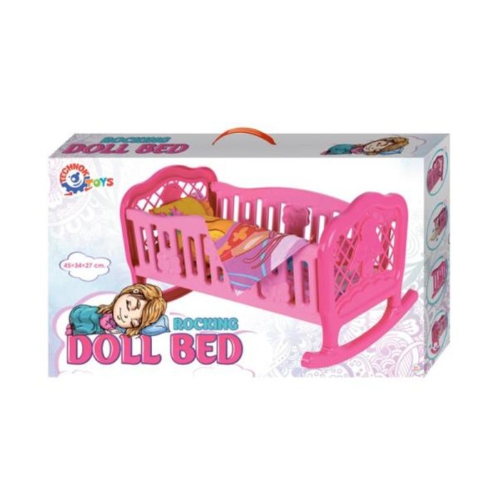 Pat pentru papusi, TechnoK, Plastic, 45x34x27 cm, Multicolor