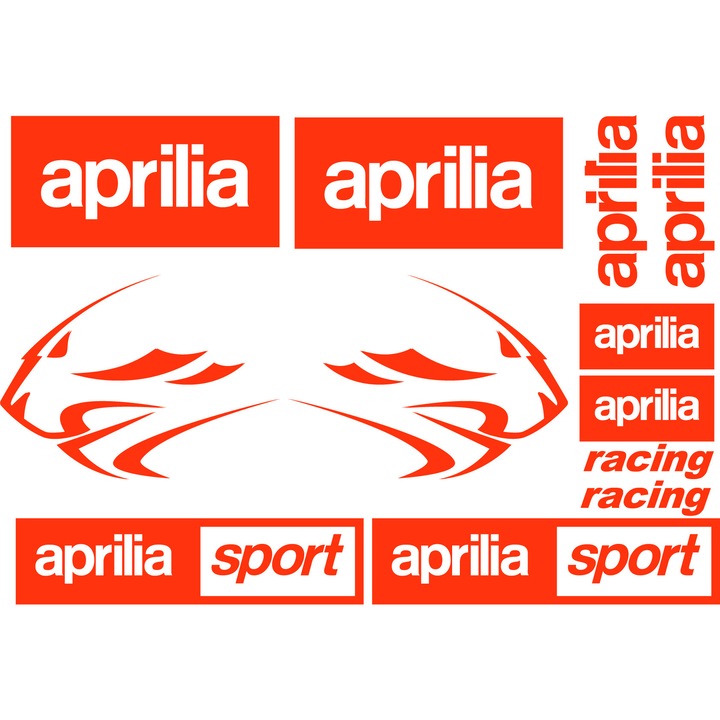 Set Stickere Aprilia Moto, Portocaliu