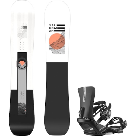 Placa snowboard pentru barbati, Salomon Set Sight si Rhythm, Negru, 156 cm