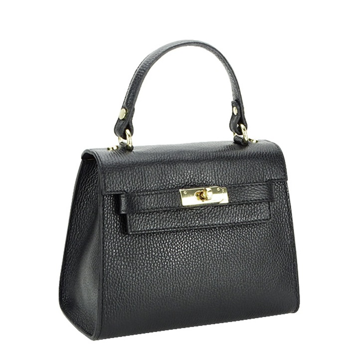 Női táska természetes bőrből B-8949 121 Fekete