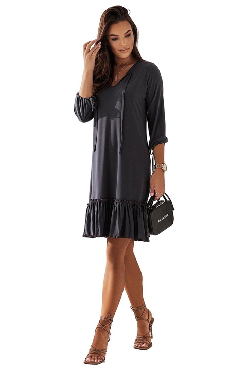 Дамска рокля, Полиестер, Лилаво, 34 EU