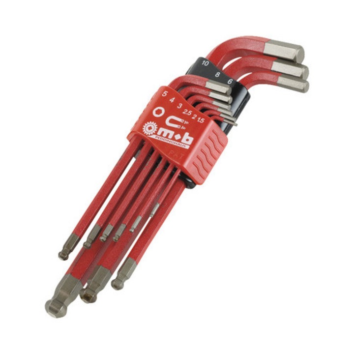 Set Chei Hexagonale Lungi Mob 1,2-10 Mm, 9 Piese, Capat Rotunjit, Magnetice