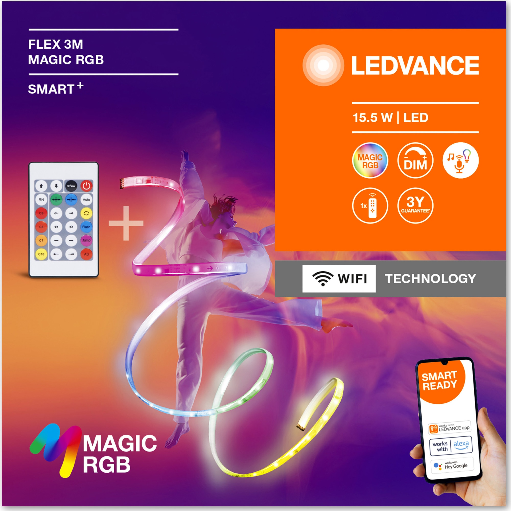 Flex Magic Light Смарт лента RGB+TW LED Ledvance Flex Magic, Wi-Fi, Дистанционно ...