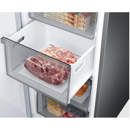 Congelator Samsung Bespoke RZ32C76CE22/EF, 4 sertare / 3 rafturi, 323 l, No Frost, Metal Cooling, Conversie Smart, Digital Inverter, WiFi Smart Things, Smart Control, Clasa E, 185 cm, Sticla neagra