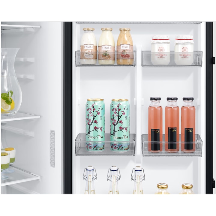 Frigider cu o usa Samsung RR39C7AF5B1/EF, 387 l, No Frost, WiFi Smart Things, Smart Control, Digital Inverter, Clasa E, H 185.3 cm, Dark Inox