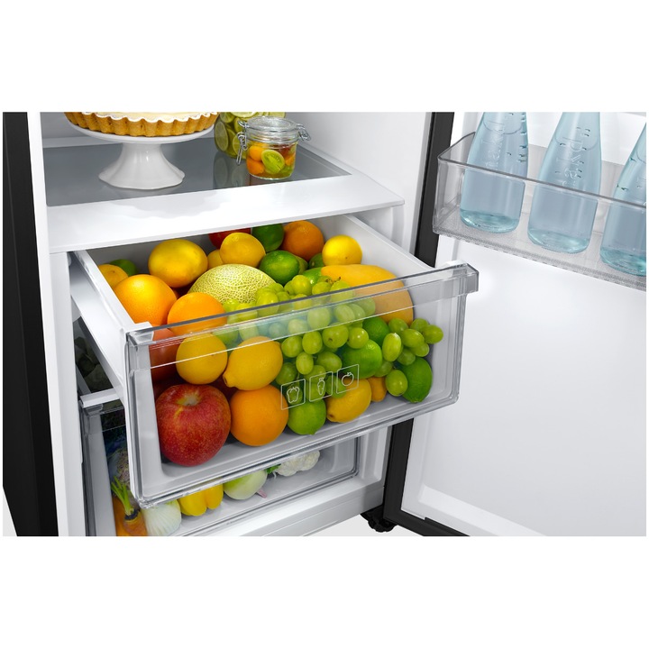 Frigider cu o usa Samsung RR39C7AF5B1/EF, 387 l, No Frost, WiFi Smart Things, Smart Control, Digital Inverter, Clasa E, H 185.3 cm, Dark Inox