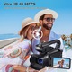 Camera video digitala, ultra hd, 64 mpx, 60 fps, ecran 4 inch, touchscreen, 18 x zoom, card 64 gb inclus, neagra